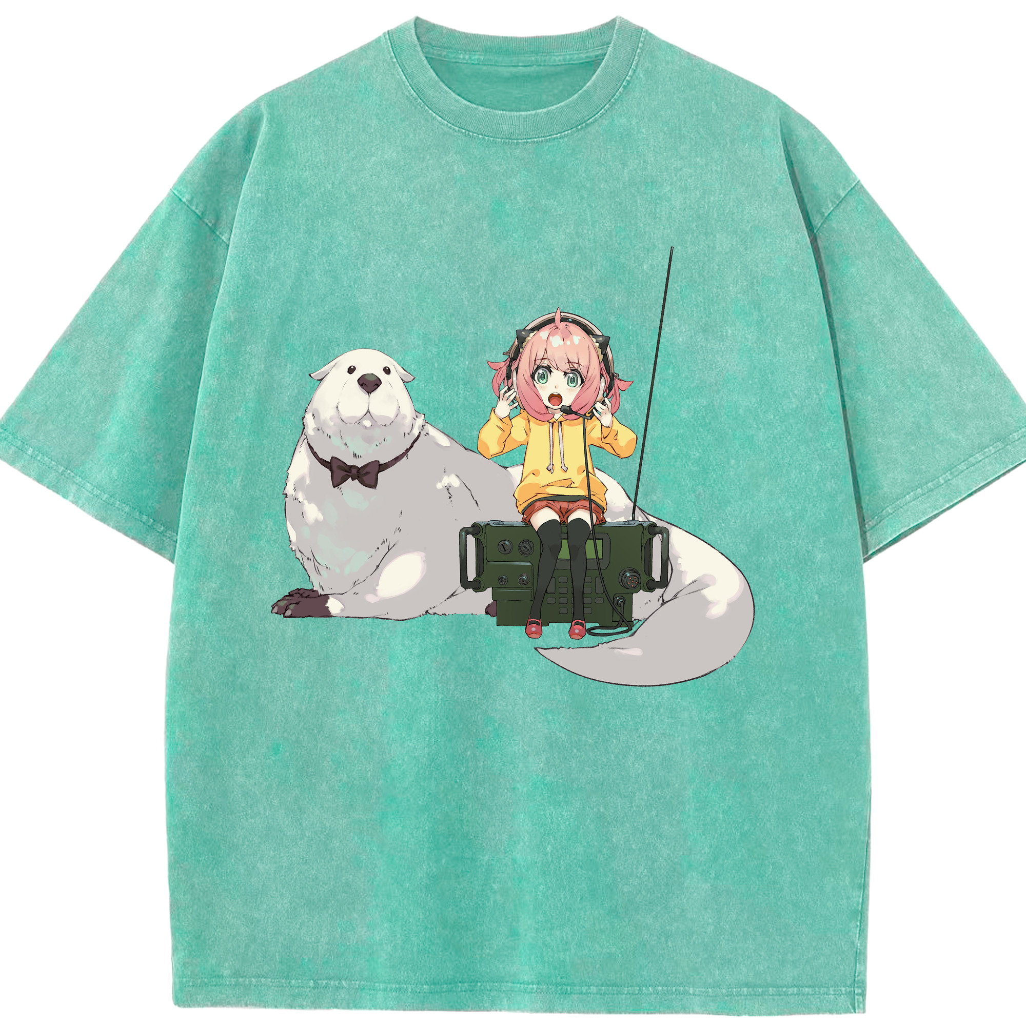 （画像用） SPY×FAMILY间谍家家酒 綿100% ヴィンテージ風 半袖Tシャツ（フロントプリント）